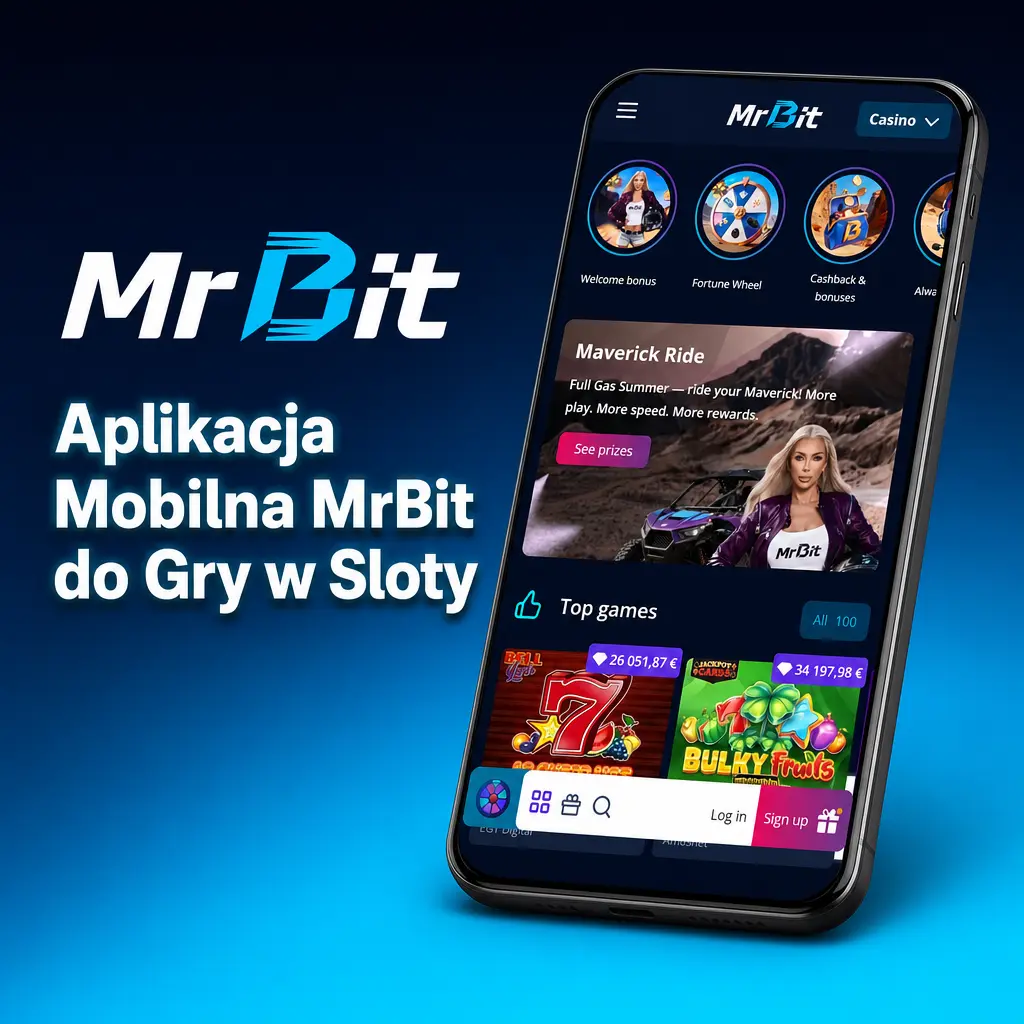 Aplikacja mobilna MrBit na Androida i iOS – lobby automatów, filtry gier i szybkie granie w sloty na telefonie.