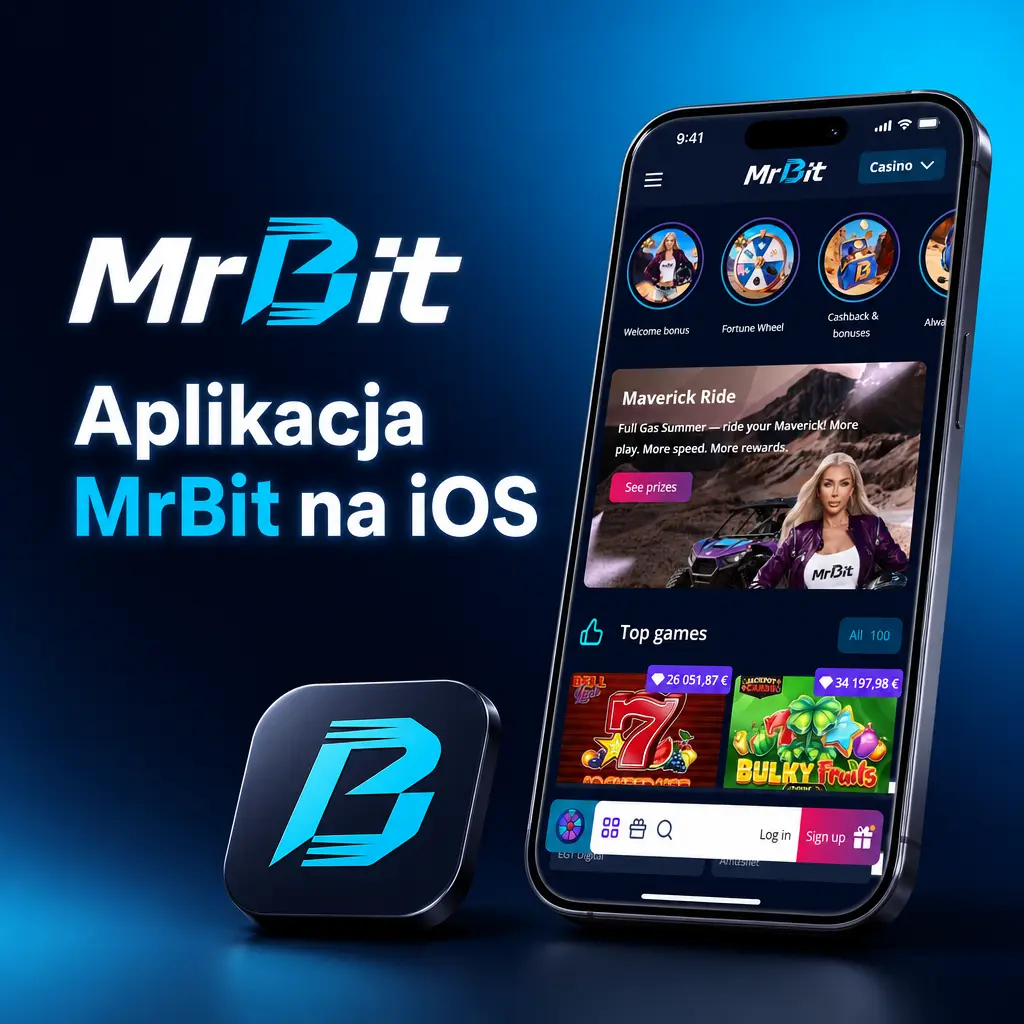 Aplikacja MrBit na iOS dla iPhone i iPad – darmowe zakłady sportowe, kasyno online i płatności w jednym miejscu.