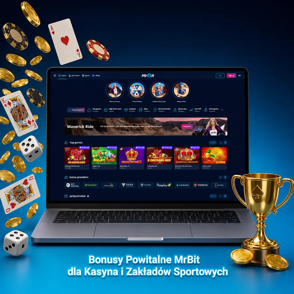 Bonus powitalny MrBit: 100% do 2155 PLN + 500 free spinów w kasynie lub 100% do 108 PLN freebet w zakładach sportowych