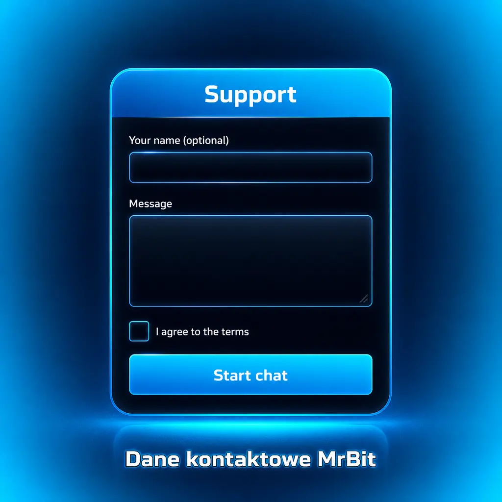 Dane kontaktowe MrBit - czat, formularz, e-mail i FAQ obsługi klienta dostępne całodobowo