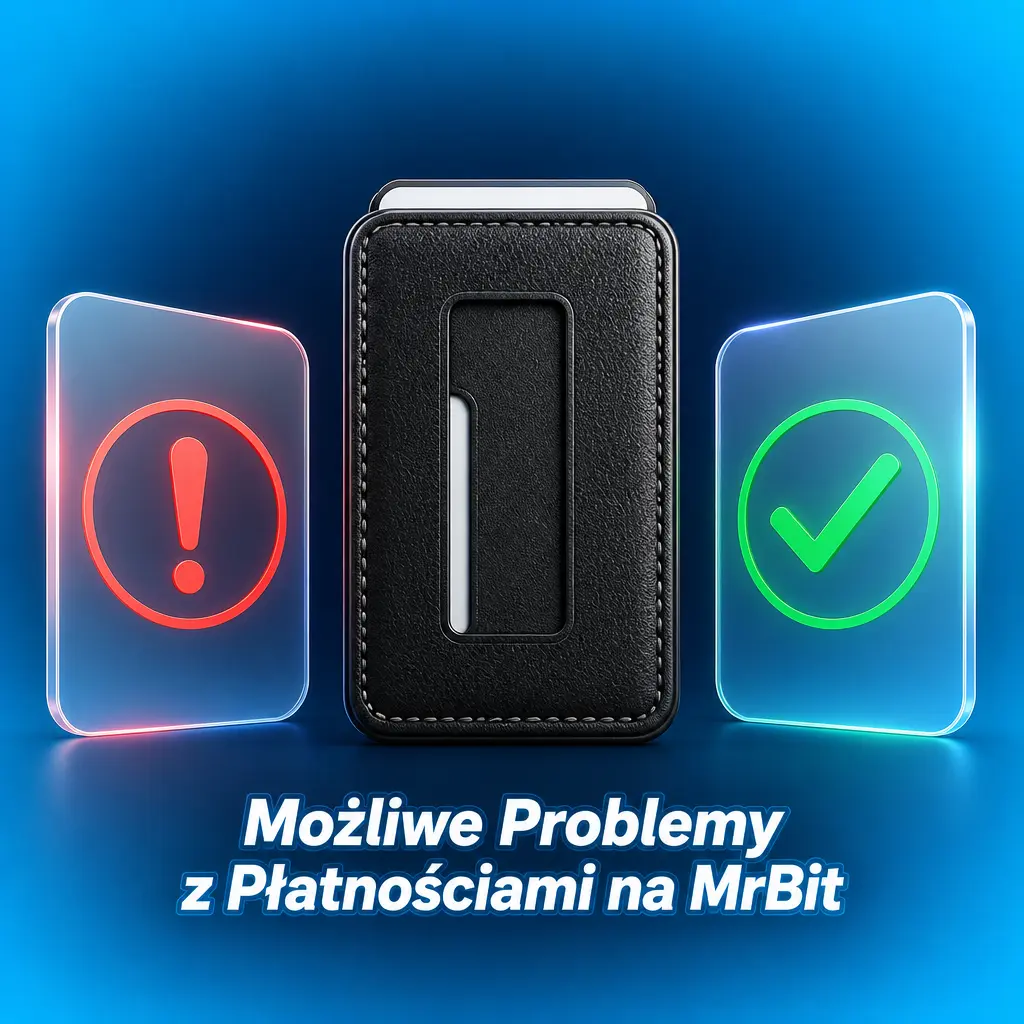 Najczęstsze problemy z płatnościami na MrBit: opóźniona wpłata, odrzucona karta, błędne dane lub brak weryfikacji konta gracza.