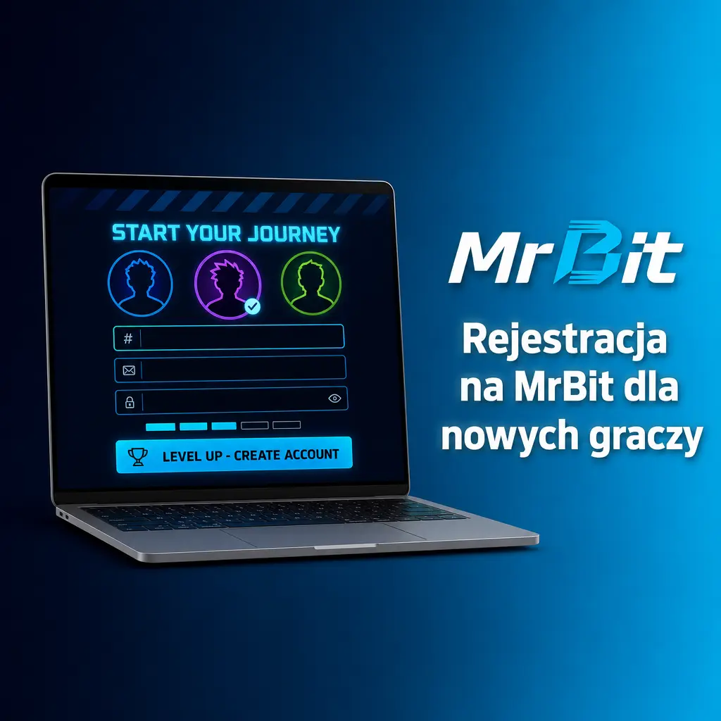Formularz rejestracji MrBit dla nowych graczy – załóż konto e-mailem lub przez portal społecznościowy i odbierz bonus