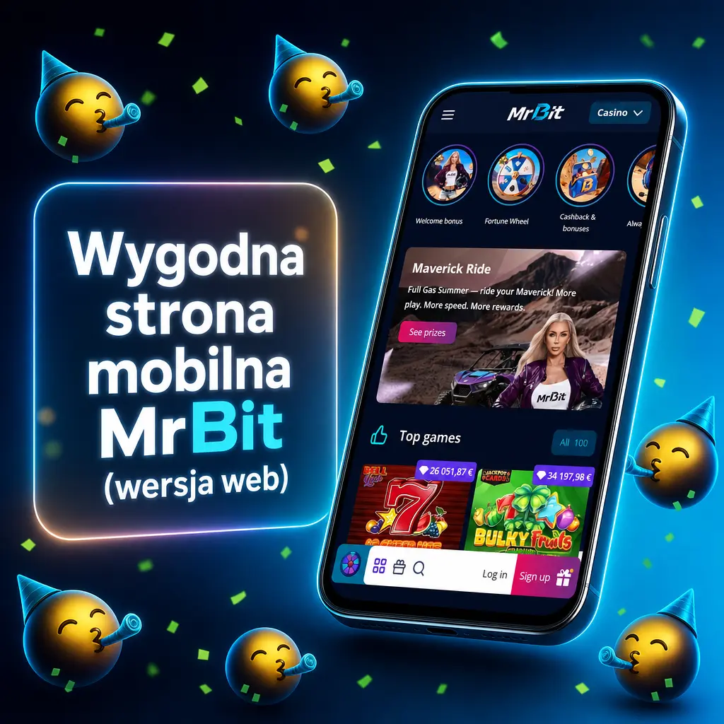 Wygodna wersja mobilna MrBit w przeglądarce – pełna funkcjonalność bez pobierania aplikacji i instalacji na telefonie.