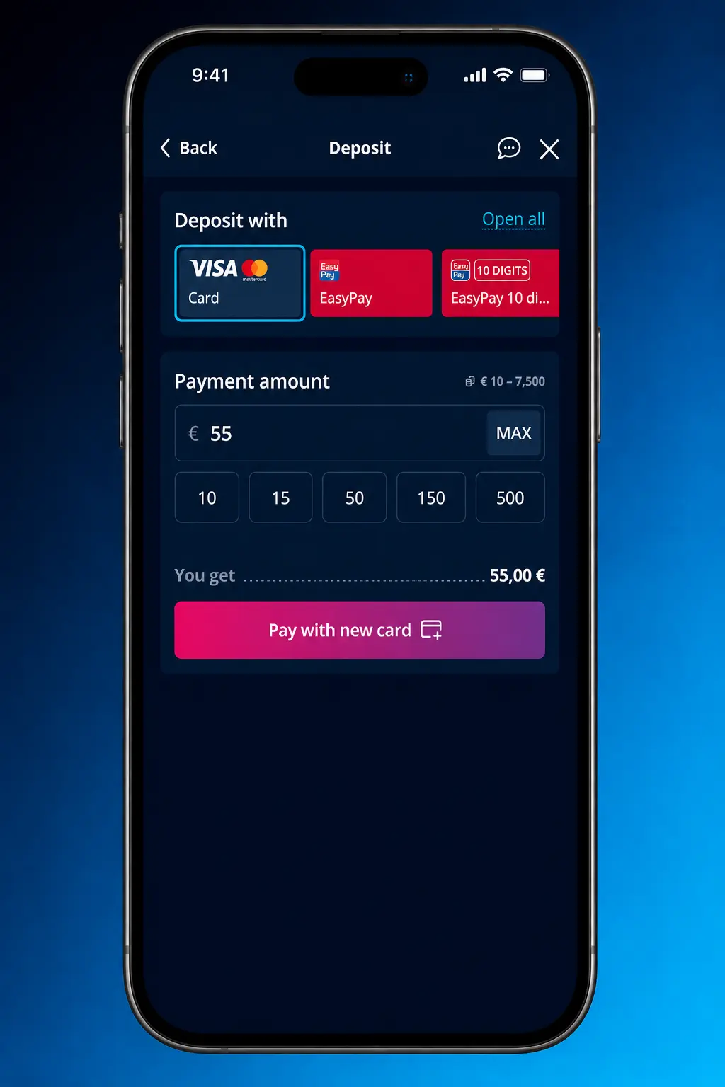 Instrukcja rejestracji i rozpoczęcia gry w live casino MrBit w 5 krokach, od konta do wyboru stołu z krupierem.